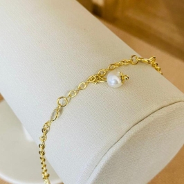 PULSEIRA INFANTIL PEROLA E ZIRCONIA