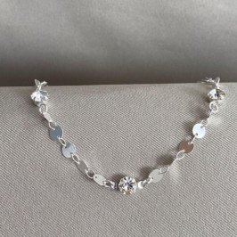 PULSEIRA PLAQUINHA COM ZIRCONIA