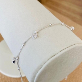 TORNOZELEIRA BOLINHAS COM ESTRELA