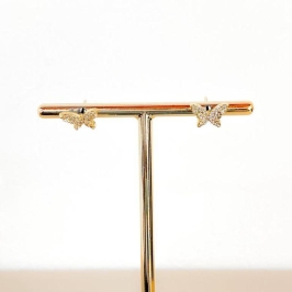 BRINCO BORBOLETA CRAVEJADA