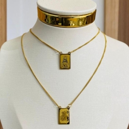 ESCAPULARIO JESUS / SÃO JORGE STEEL