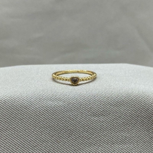 ANEL CRAQUELADO ZIRCONIA CORAÇÃO