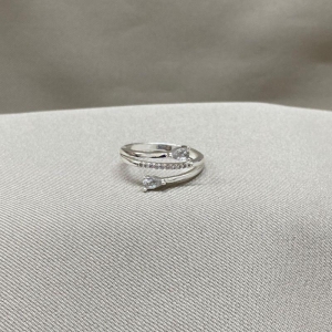 ANEL DUAS PONTAS COM ZIRCONIA E CRAVEJADO NO MEIO