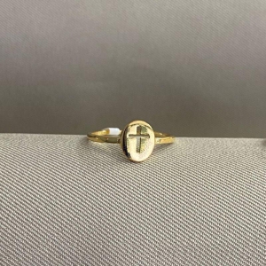 ANEL PLACA CRUZ VAZADA