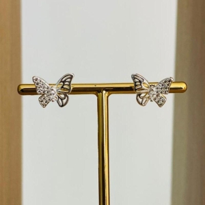 BRINCO BORBOLETA CRAVEJADA