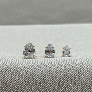 BRINCO TRIO ZIRCONIA GOTA