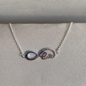 COLAR ELO CADEADO E PINGENTE LOVE INFINITO