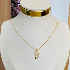 COLAR NOTA MUSICAL CRAVEJADA