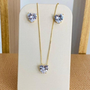 CONJUNTO CORAÇÃO CRISTAL