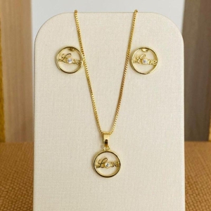 CONJUNTO LOVE COM ZIRCONIA