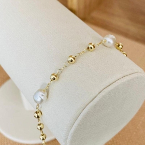 PULSEIRA BOLINHAS COM PEROLA