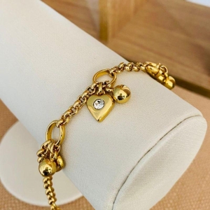 PULSEIRA CORAÇÃO COM BOLINHA