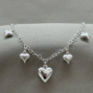 PULSEIRA CORAÇÃO LISO E BRILHANTES