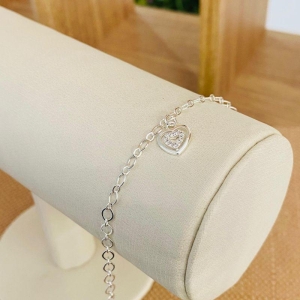 PULSEIRA CORAÇÃO LISO E CRAVEJADO