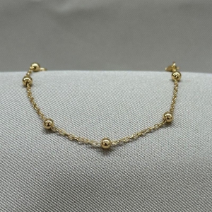 PULSEIRA ELO CADEADO COM BOLINHAS
