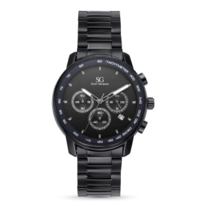 Relógio Masculino Redondo Chrono Tech Preto e Pinos