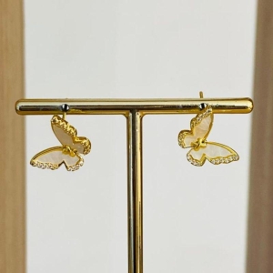BRINCO BORBOLETA COM ZIRCONIAS