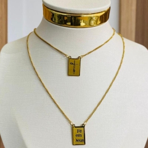 ESCAPULARIO JESUS / FÉ EM DEUS STEEL