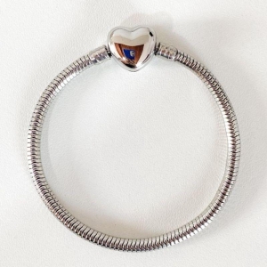 PULSEIRA DE BERLOQUE FECHO CORAÇÃO 20CM EM STEEL
