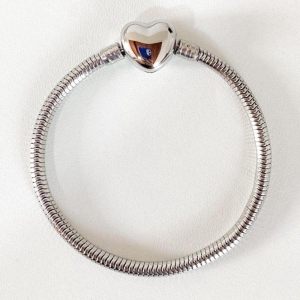 PULSEIRA DE BERLOQUE FECHO CORAÇÃO 21CM EM STEEL