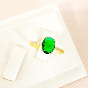 ANEL ZIRCONIA VERDE ESMERALDA