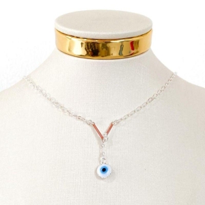 COLAR GRAVATINHA OLHO GREGO