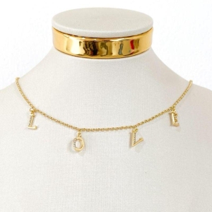 COLAR LOVE CRAVEJADO