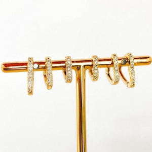 TRIO ARGOLINHA CORAÇÃO CRAVEJADO