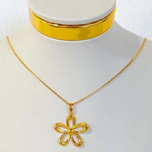 COLAR FLOR VAZADA