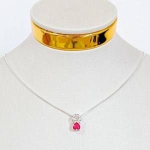 COLAR MENININHA ZIRCONIA ROSA