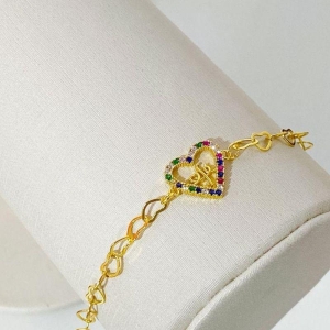 PULSEIRA CRAVEJADA CORAÇÃO / FÉ