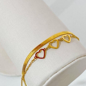 PULSEIRA DUPLA FITA / CORAÇÃO