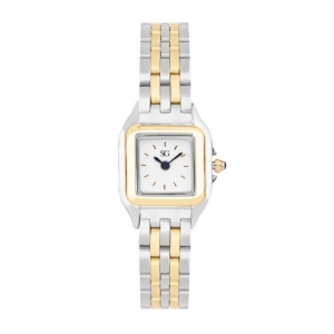 Relógio Feminino Boxy Bicolor Gold