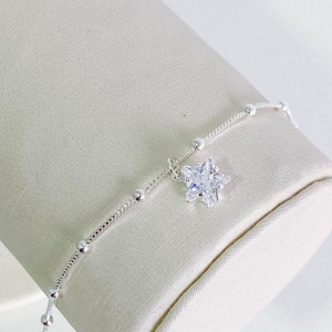 TORNOZELEIRA BOLINHAS COM ESTRELA