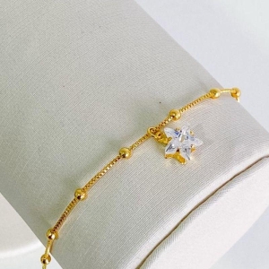 TORNOZELEIRA BOLINHAS COM ESTRELA
