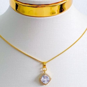 COLAR ZIRCONIA CRAVEJADA