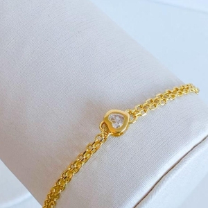 PULSEIRA CADEADINHO C/ CORAÇÃO ZIRCONIA