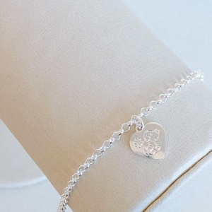 PULSEIRA CORAÇÃO COM CACHORRO ELO PORTUGUÊS