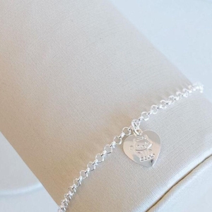 PULSEIRA CORAÇÃO COM GATINHO ELO PORTUGUÊS