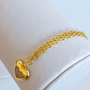 PULSEIRA CORAÇÃO CRAVEJADO