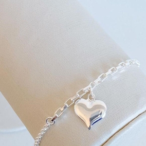 PULSEIRA CORAÇÃO ELO PORTUGUES / TIJOLINHO