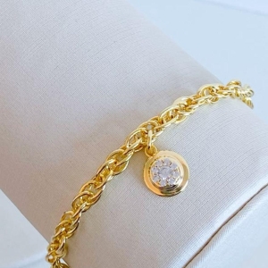 PULSEIRA ELOS ENTRELAÇADOS C/ PINGENTE