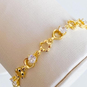 PULSEIRA FLORES COM ZIRCONIAS
