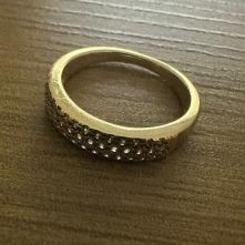 ANEL 3 FILAS DE ZIRCONIAS