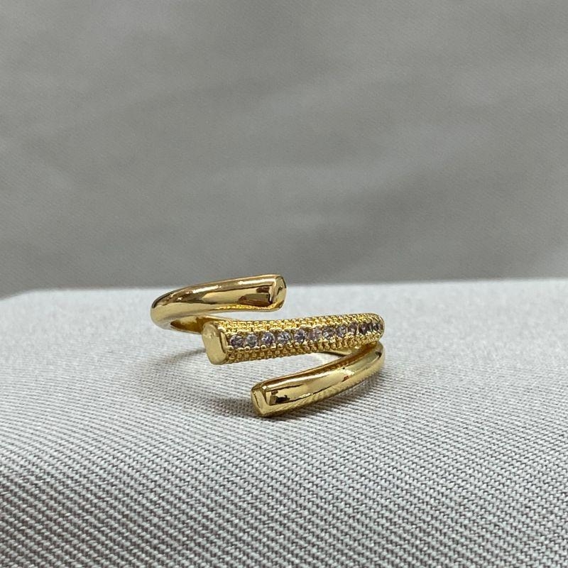 ANEL 3 PONTAS COM 1 CRAVEJADA