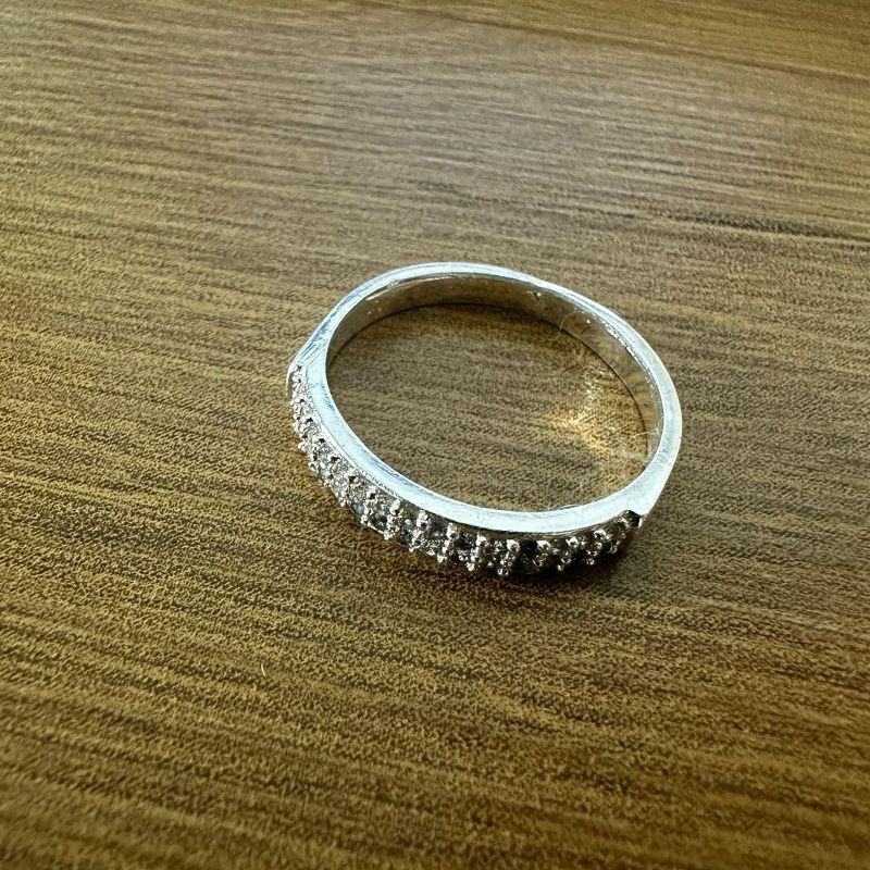 ANEL APARADOR 2 FILEIRAS ZIRCONIAS C/BORDA