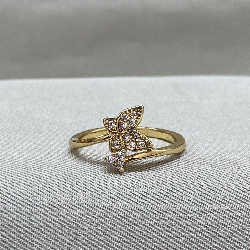 ANEL BORBOLETA CRAVEJADA