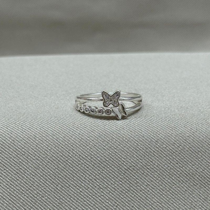 ANEL BORBOLETA CRAVEJADA/LISA