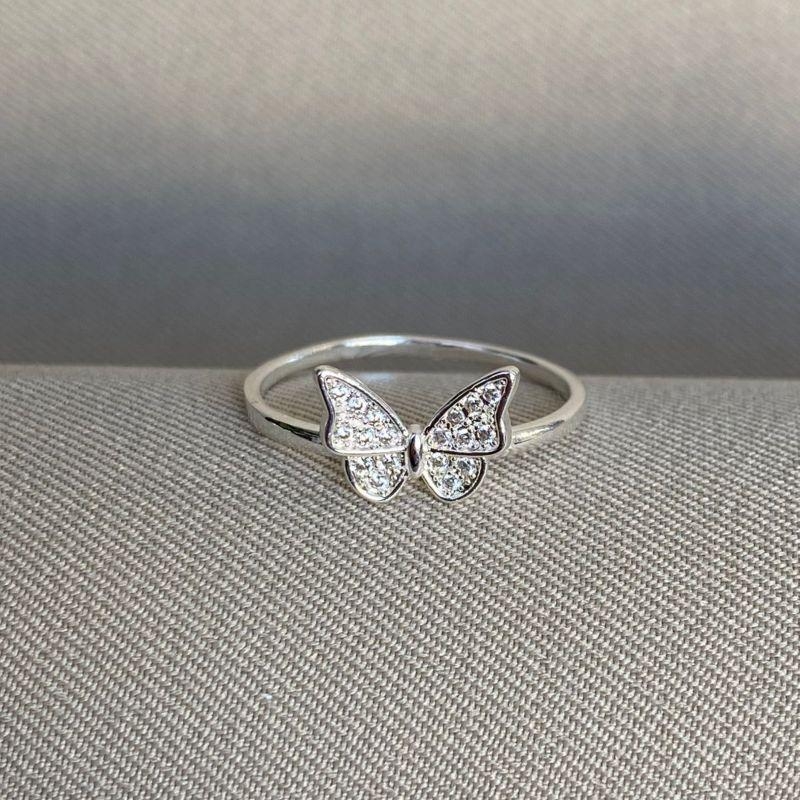 ANEL BORBOLETA CRAVEJADO