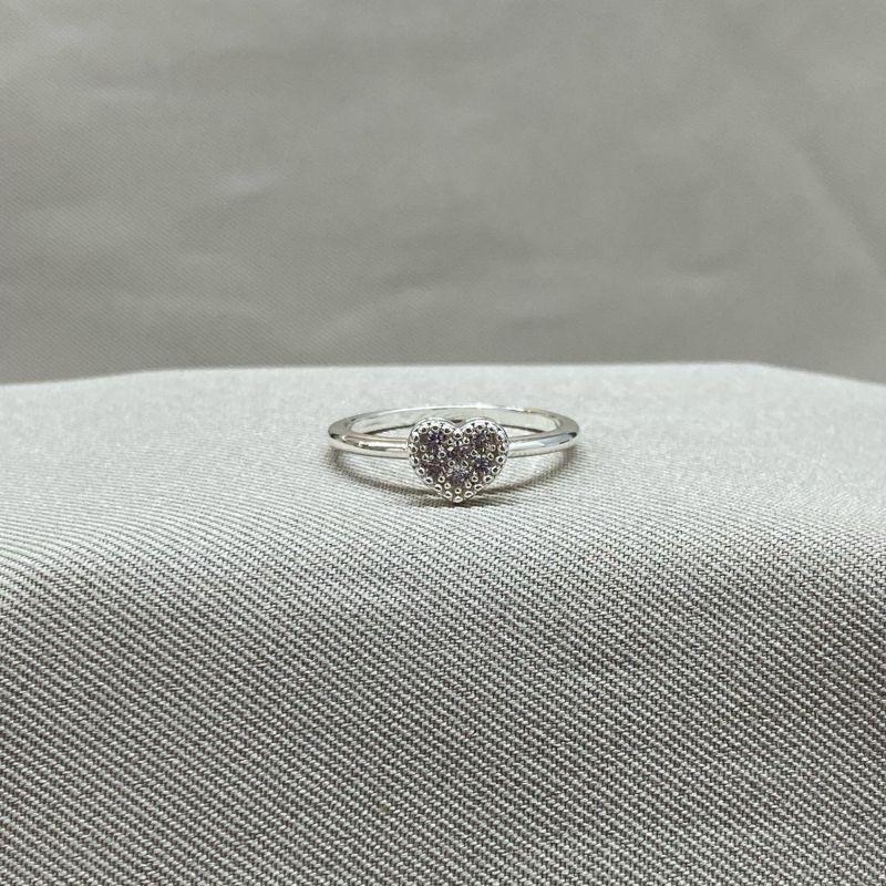 ANEL CORAÇÃO CRAVEJADO